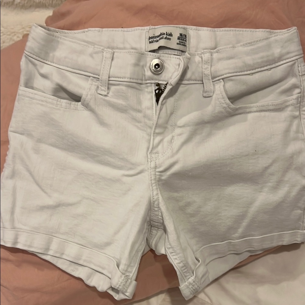 Abercrombie & Fitch Juniors White Jean Shorts